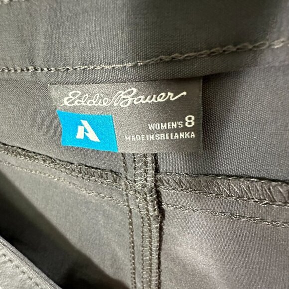 Eddie Bauer Pants Womens 8 First Ascent Gray Nylon Stretch Pull On Zip Pockets - Picture 8 of 9